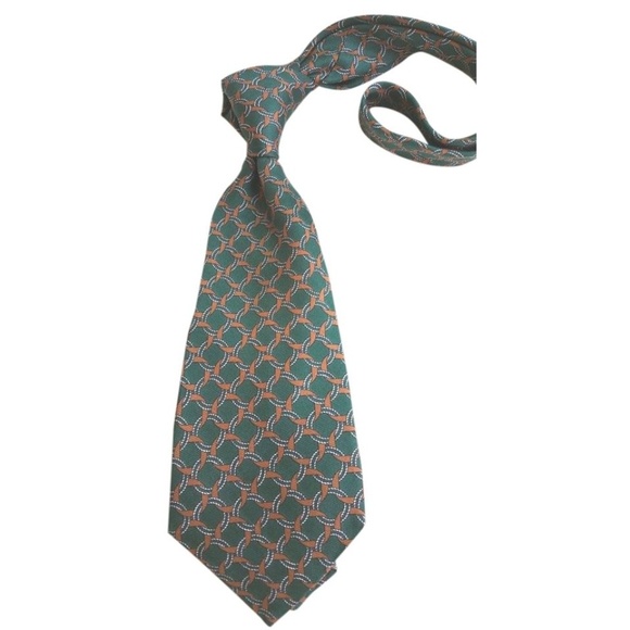 Céline Kelly Green Copper Accents Tie - Picture 1 of 3